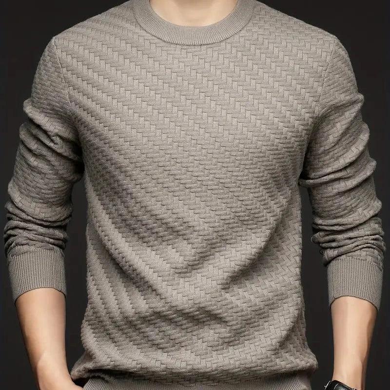 Crew Neck Sweater | Long Sleeve Textured Knit