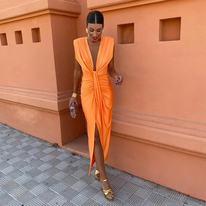 Women Elegant Summer Wedding Guest Maxi Dress
