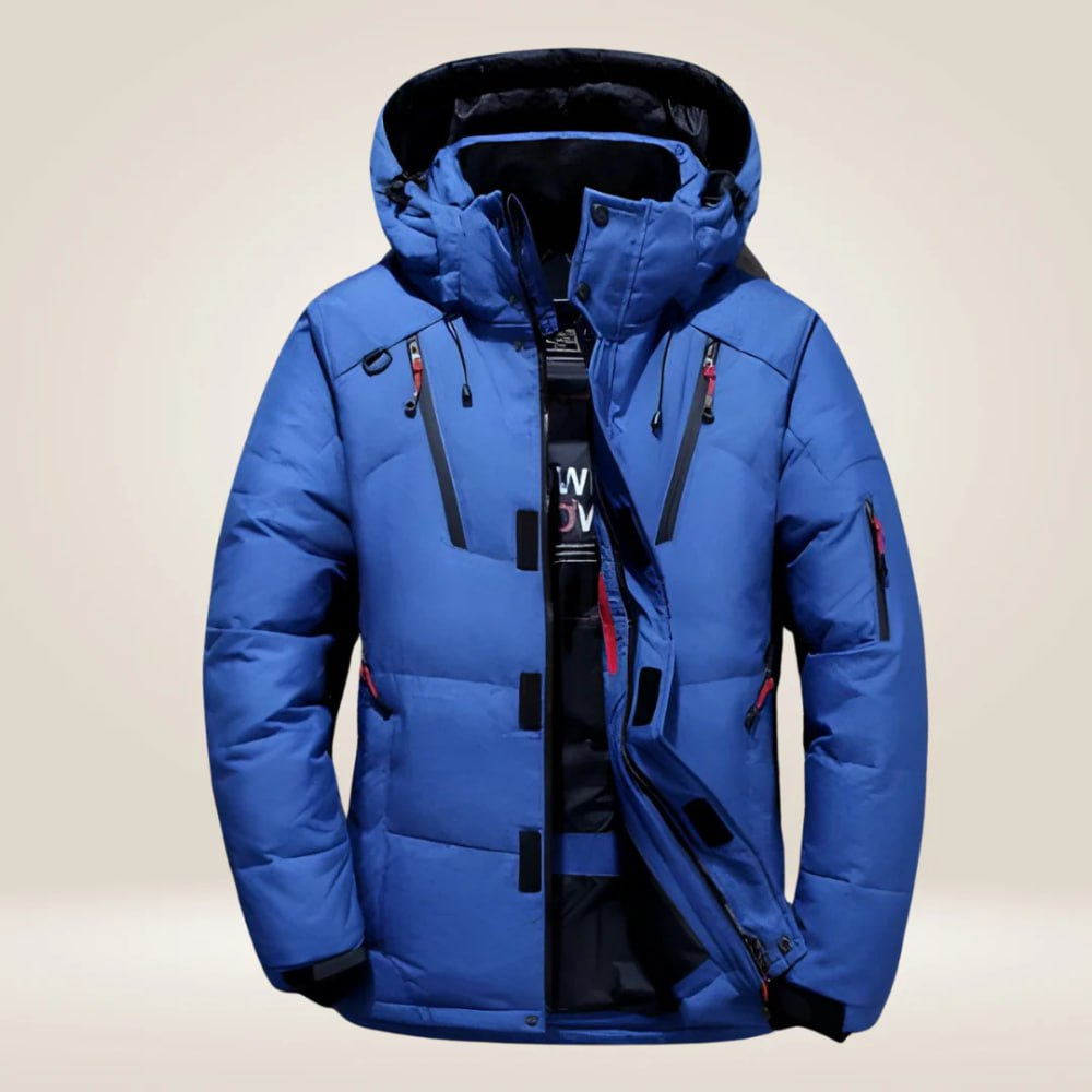 Winter Puffer Jacket | Hooded Zip Front Design
