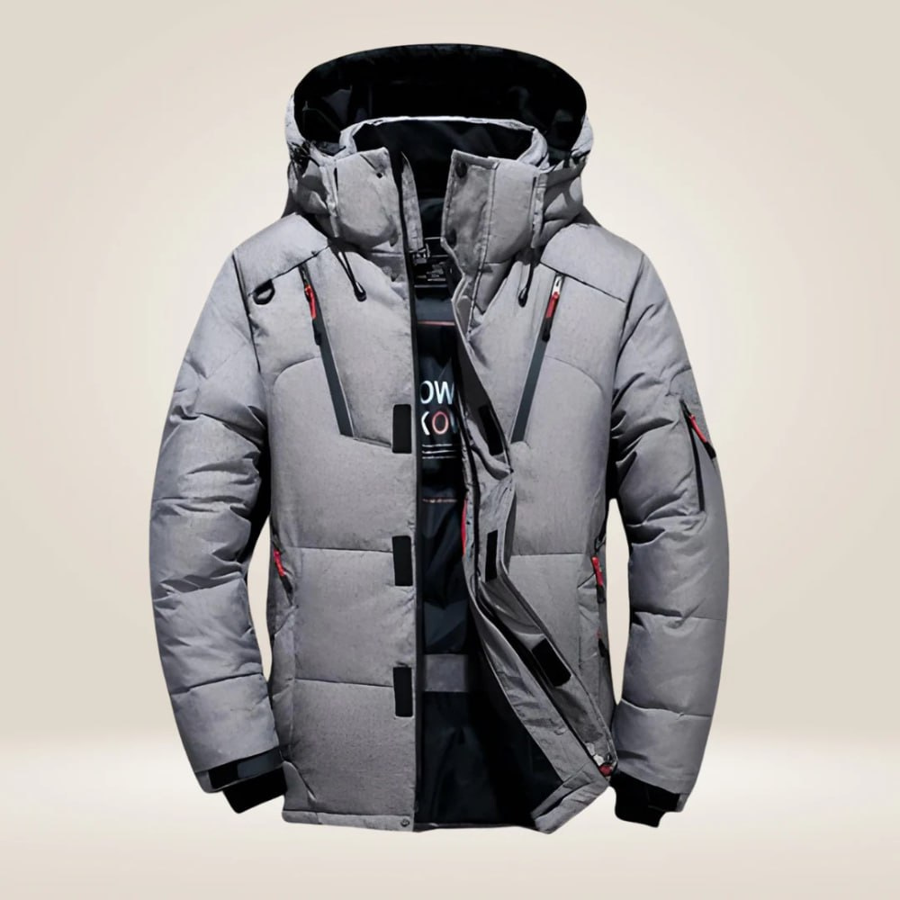 Winter Puffer Jacket | Hooded Zip Front Design