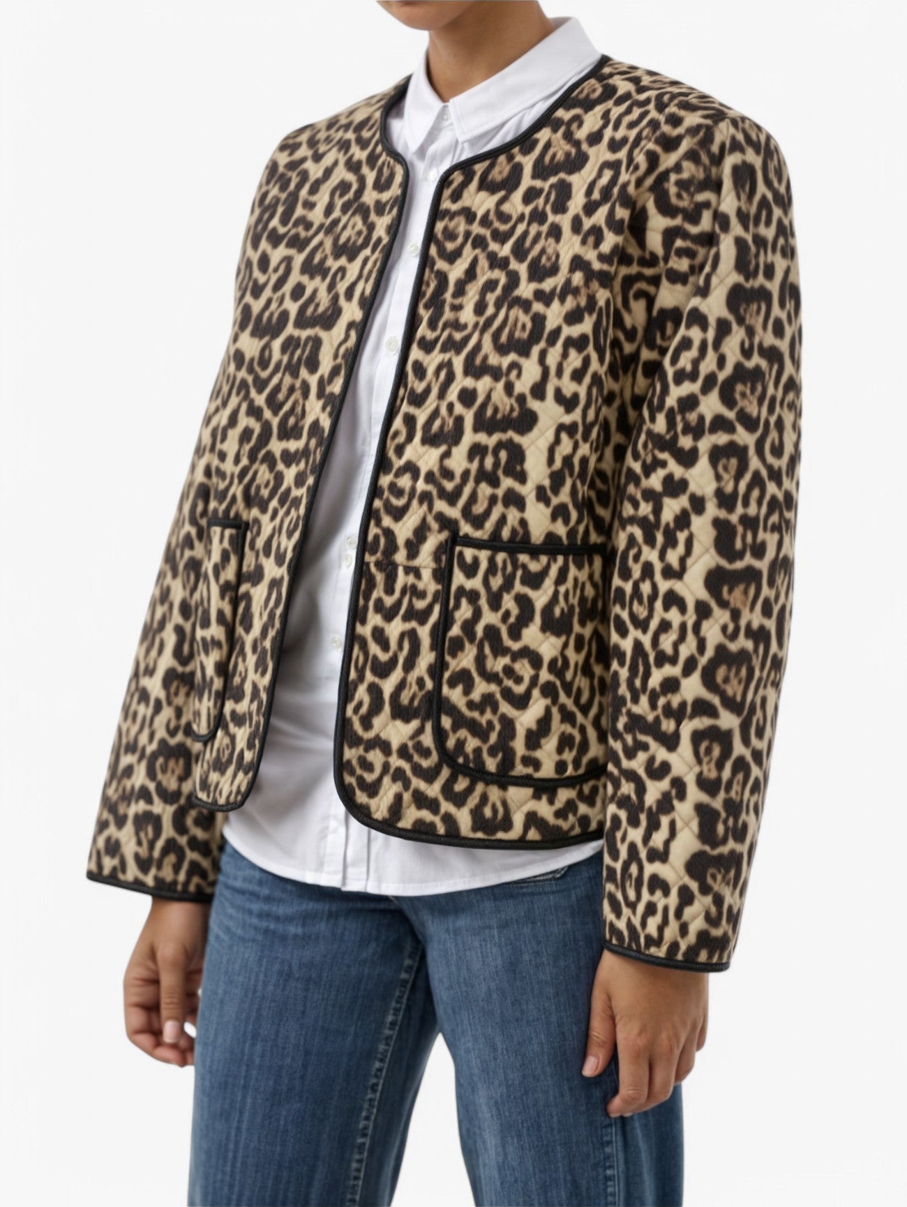 Women’s Quilted Puffer Coat Print Jacket