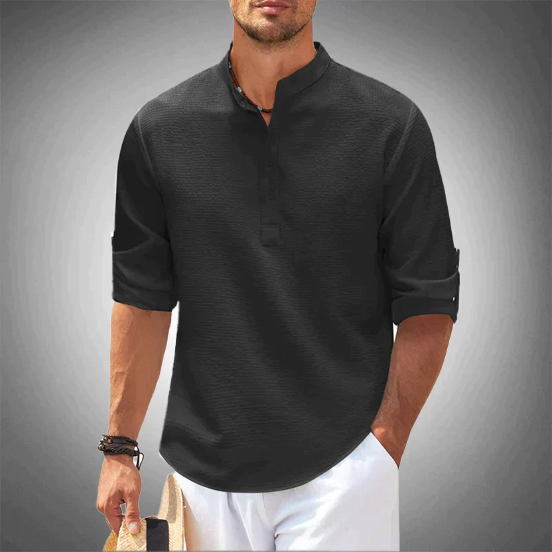 Men's Casual Henley Shirt