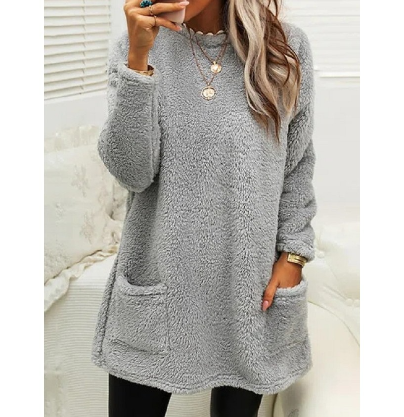 Longline Jumper | Relaxed Fit with Pockets