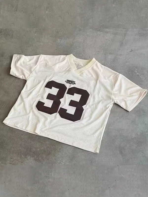 Women’s Oversized Football Jersey T Shirt | Number Graphic Y2K Streetwear