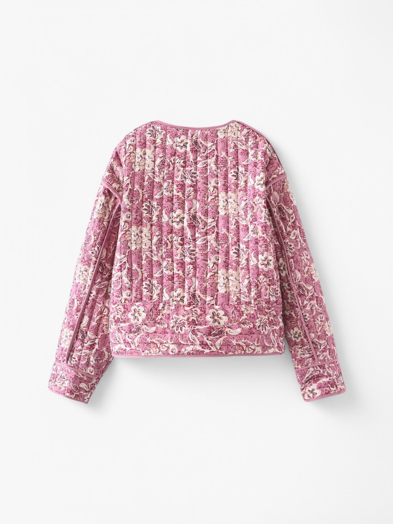 Women’s Floral Quilted Flower Puffer Jacket Coat