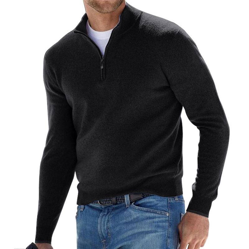 Quarter Zip Sweater | Ribbed Hem and Long Sleeve Design
