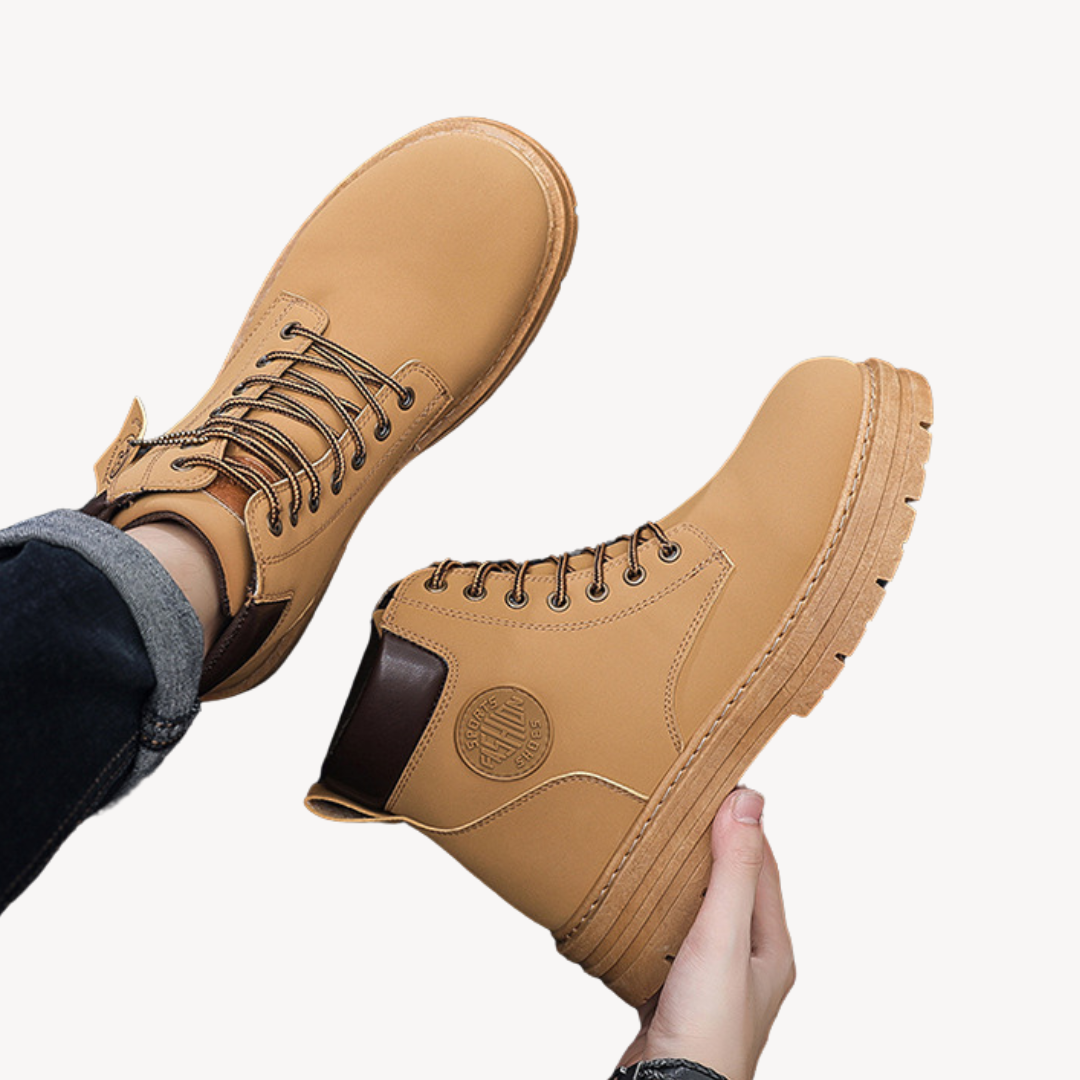 Work Boots - Ankle Height with Lace Up Street Style