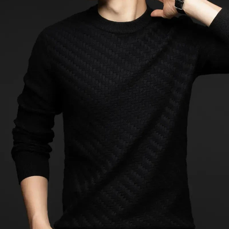 Crew Neck Sweater | Long Sleeve Textured Knit