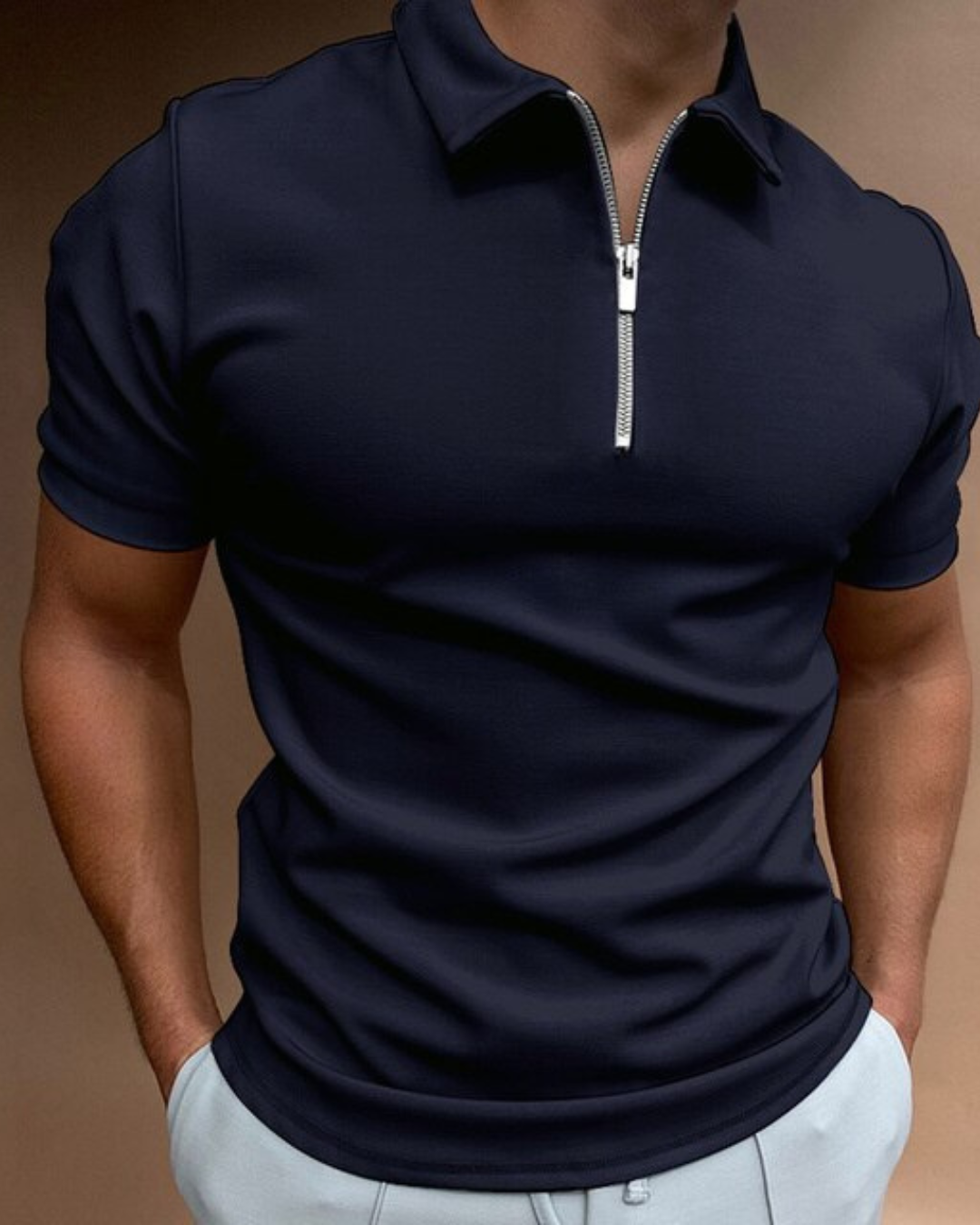 Men's Tight Short Sleeve Polo Shirt