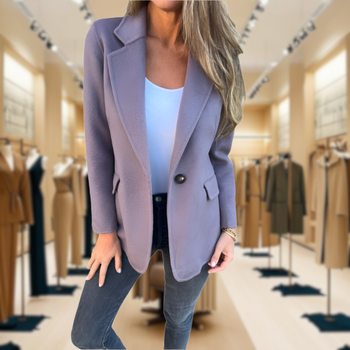 Single Breasted Blazer - Classic One Button Style