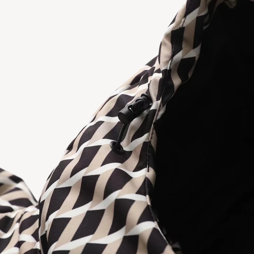 Puffer Jacket - Belted Hooded Style for Winter