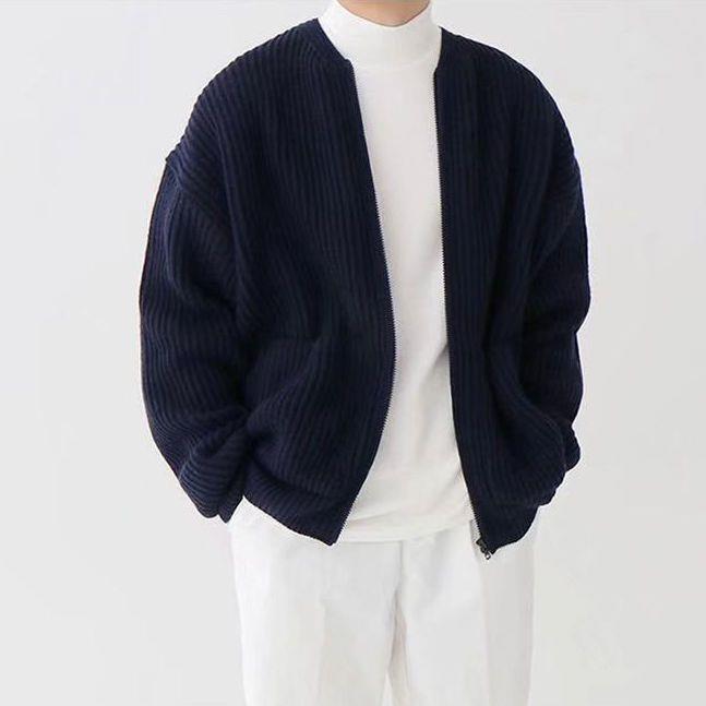 Knitted Cardigan - Relaxed Fit with Button Front