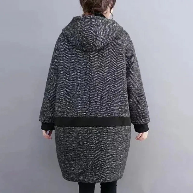 Elysia | Vintage Hooded Coat - Cozy Elegance for Autumn & Winter Fashion
