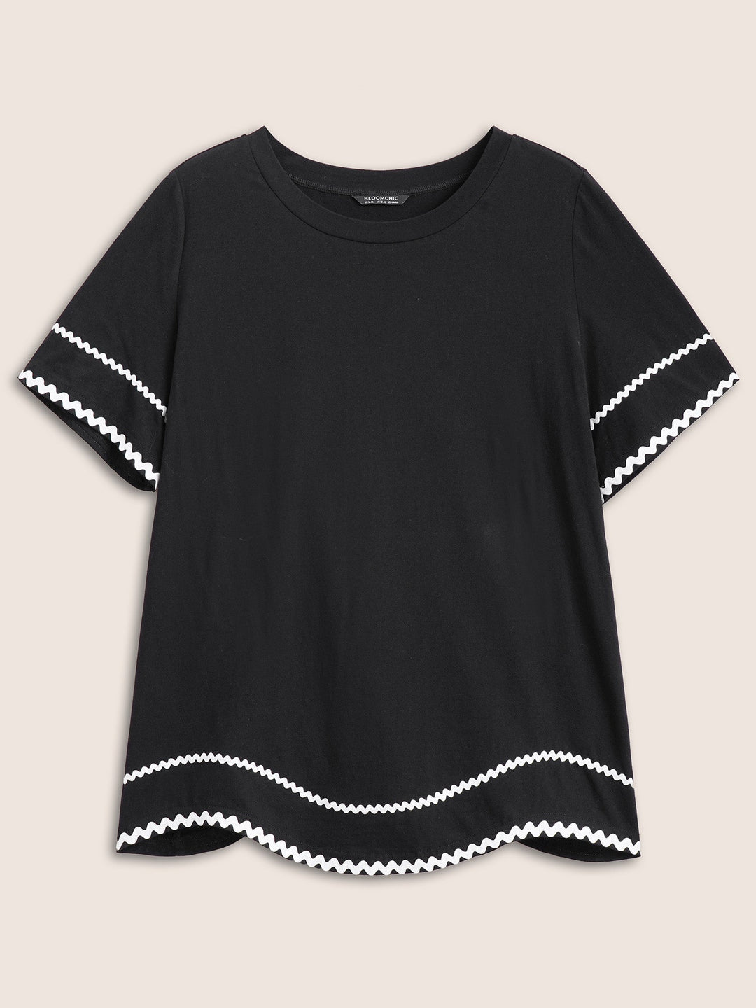 Vivienne | Breathable Cotton T-shirt with Stylish Contrast Trim