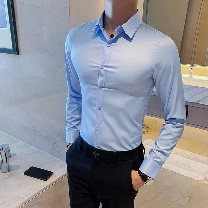 Lysander | Slim Fit Business Shirt with Elegant Kent Collar and Easy Care Design