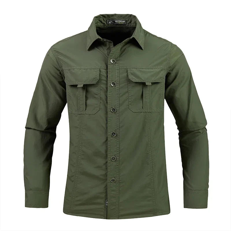 Kellan | Stylish Cargo Long Sleeve Shirt with Comfortable Fit