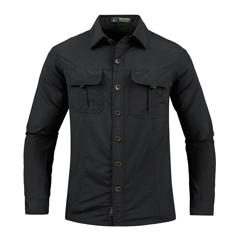 Kellan | Stylish Cargo Long Sleeve Shirt with Comfortable Fit