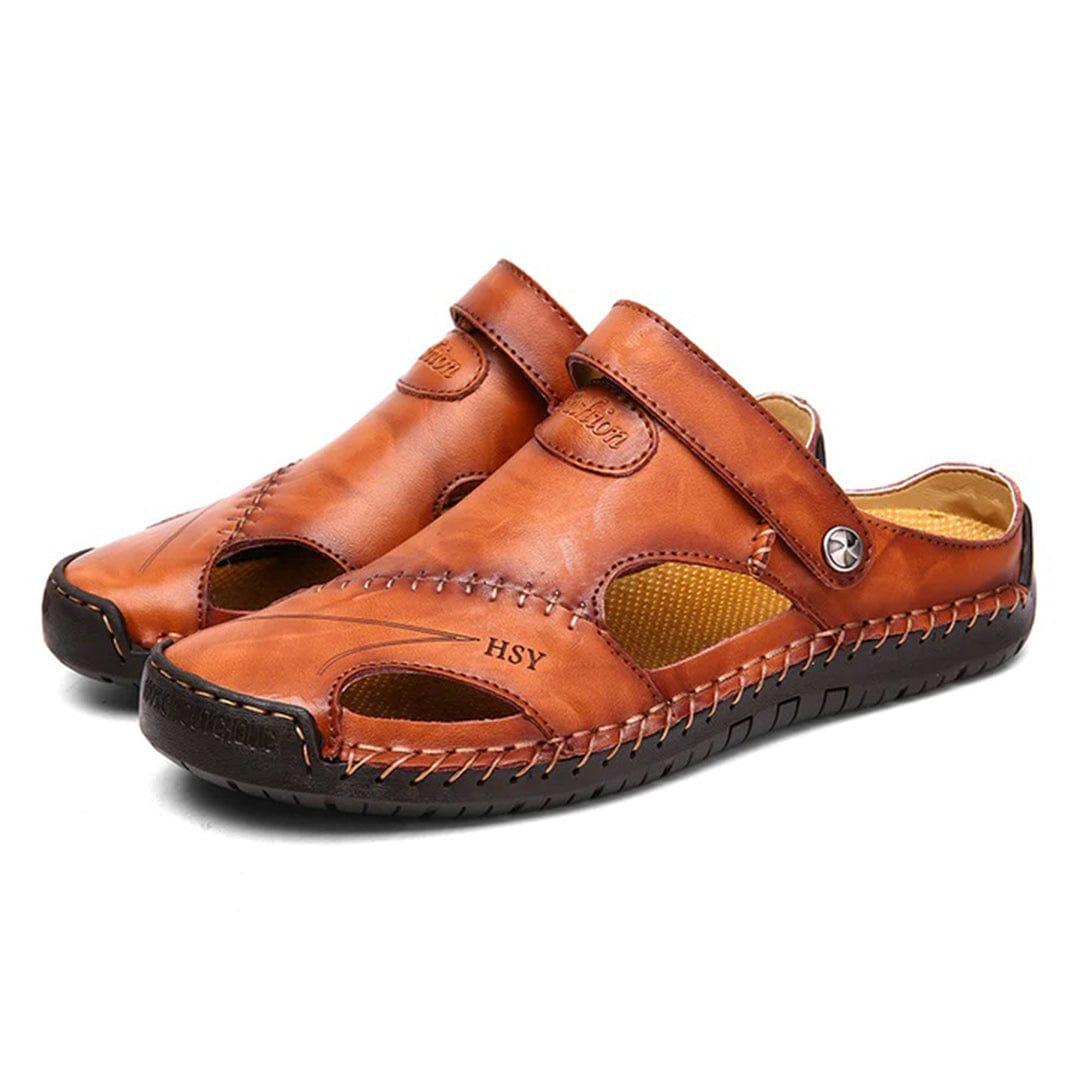 Zyron | Stylish PU Leather Casual Sandals with Elastic Support