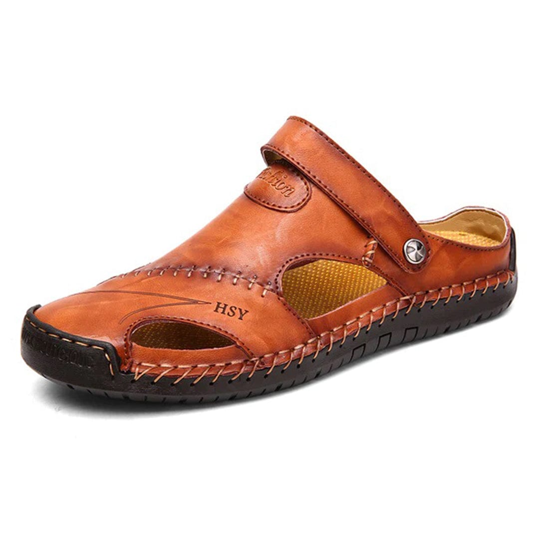 Zyron | Stylish PU Leather Casual Sandals with Elastic Support