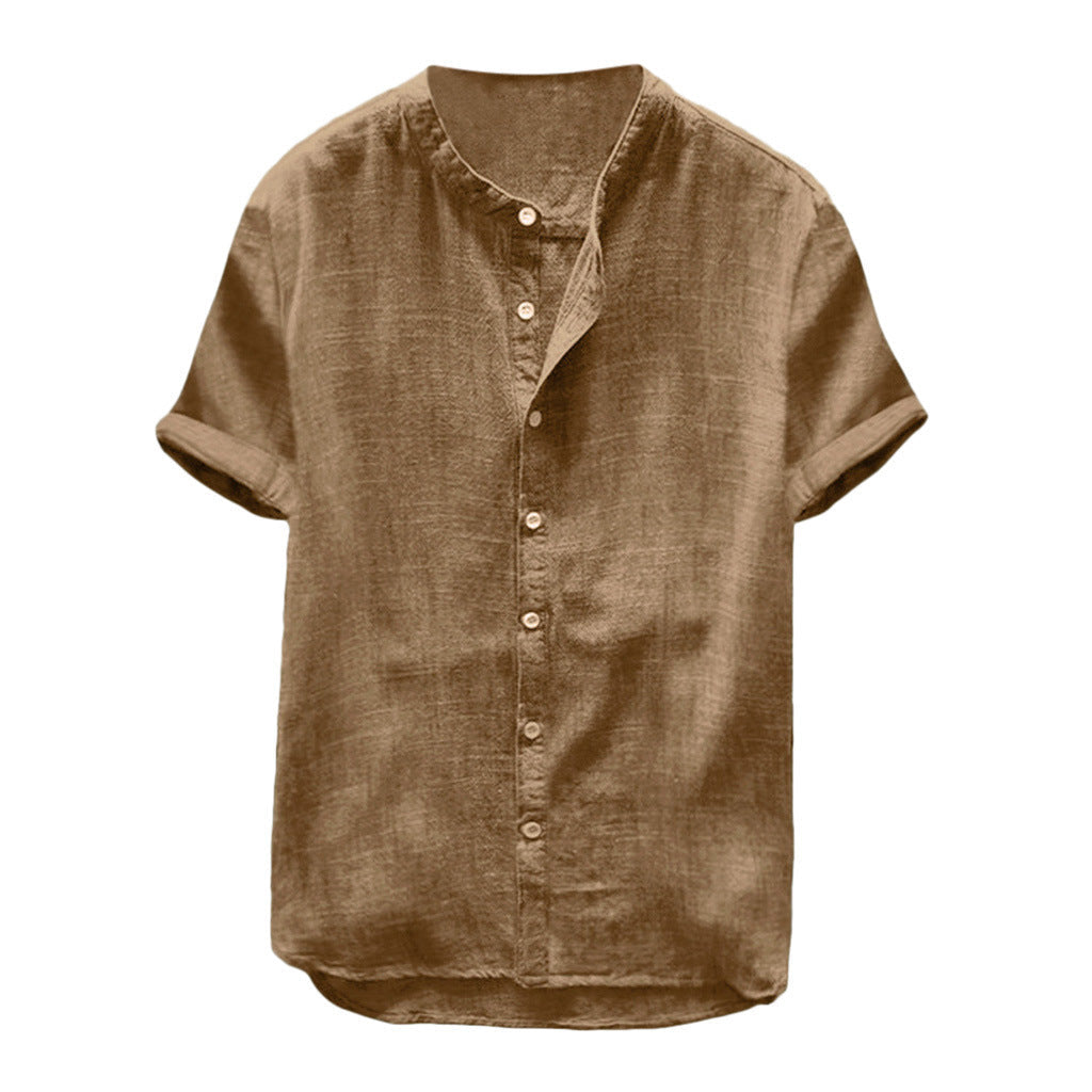 Lucian | Casual Shirt with Breathable Fabric and Stand-Up Collar