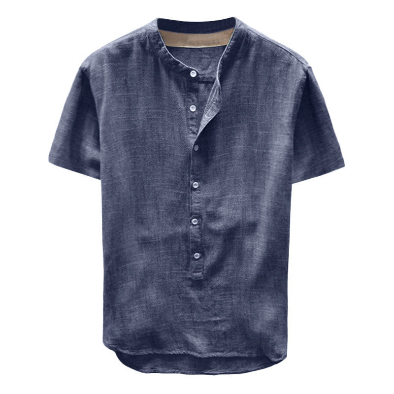 Lucian | Casual Shirt with Breathable Fabric and Stand-Up Collar