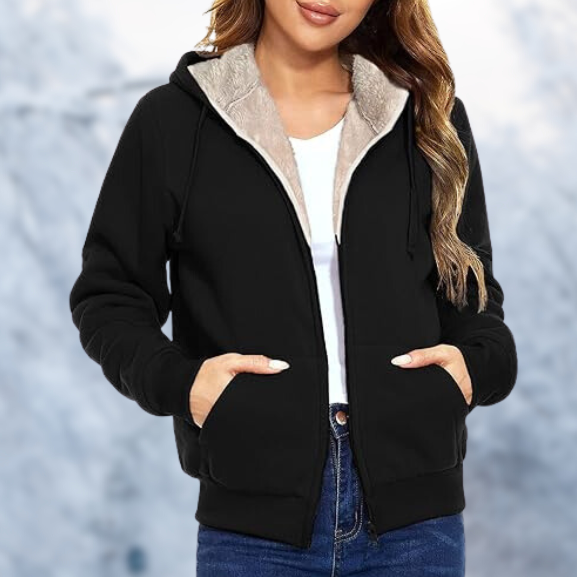 Valen | Elegant Hooded Jacket in Soft Lambswool - Versatile and Comfortable