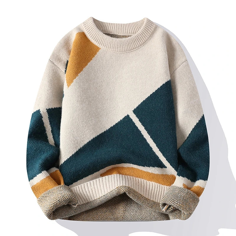 Valerian | Sweater with Bold Geometric Design and Cozy Comfort