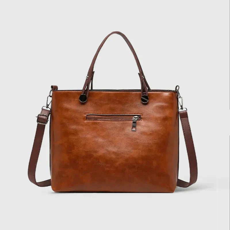 Viola | Elegant Vegetable Leather Multi-Compartment Bag with Chic Organization