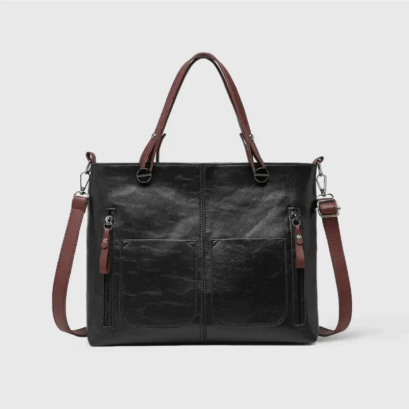 Viola | Elegant Vegetable Leather Multi-Compartment Bag with Chic Organization