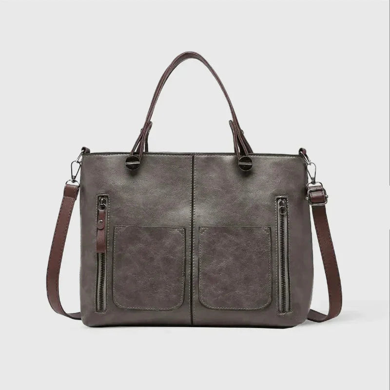 Viola | Elegant Vegetable Leather Multi-Compartment Bag with Chic Organization