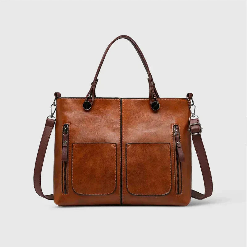 Viola | Elegant Vegetable Leather Multi-Compartment Bag with Chic Organization