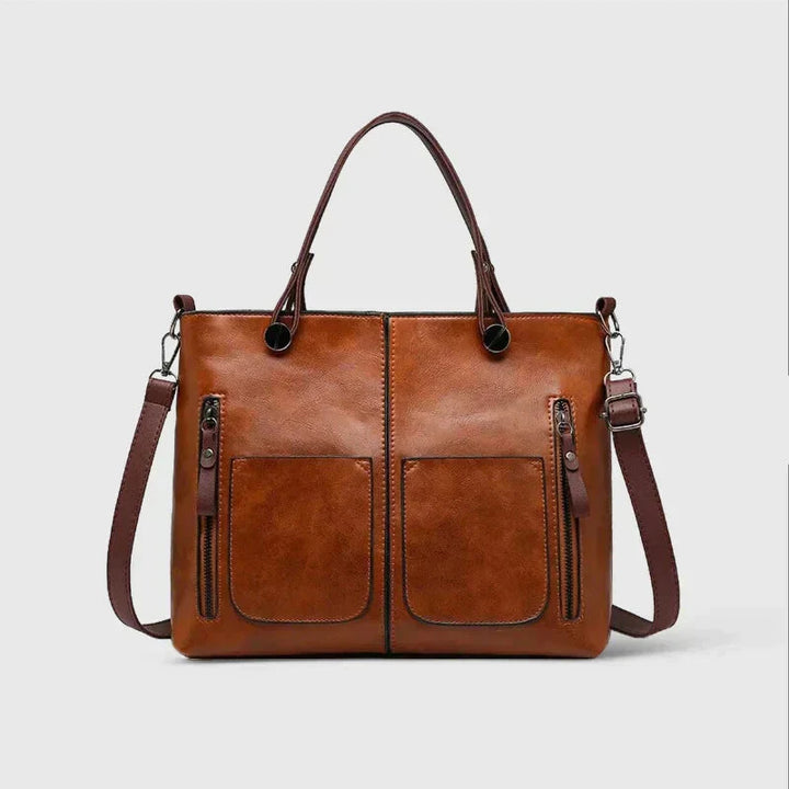 Elara | Multi-Compartment Handbag with Durable Vegetable Leather and Elegant Design