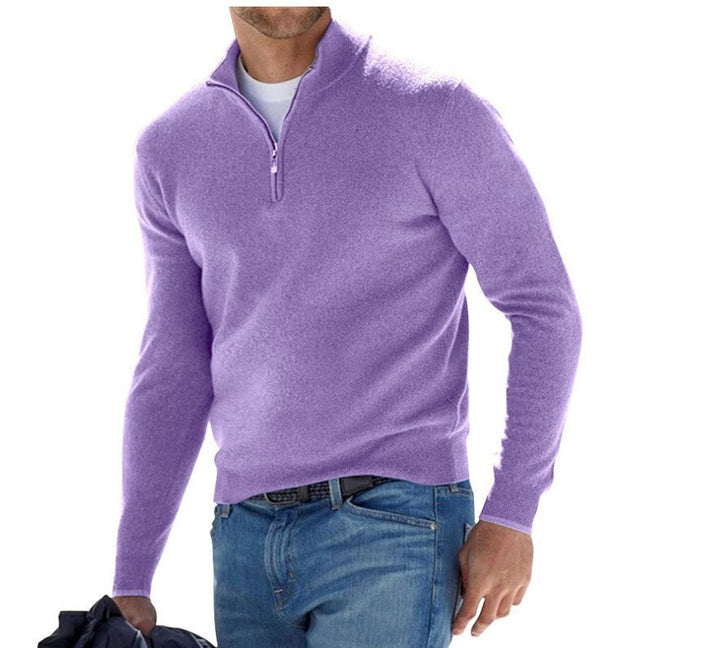 Lorenzo | Elegant Jumper with Three-Quarter Zip - Stylish & Breathable Design