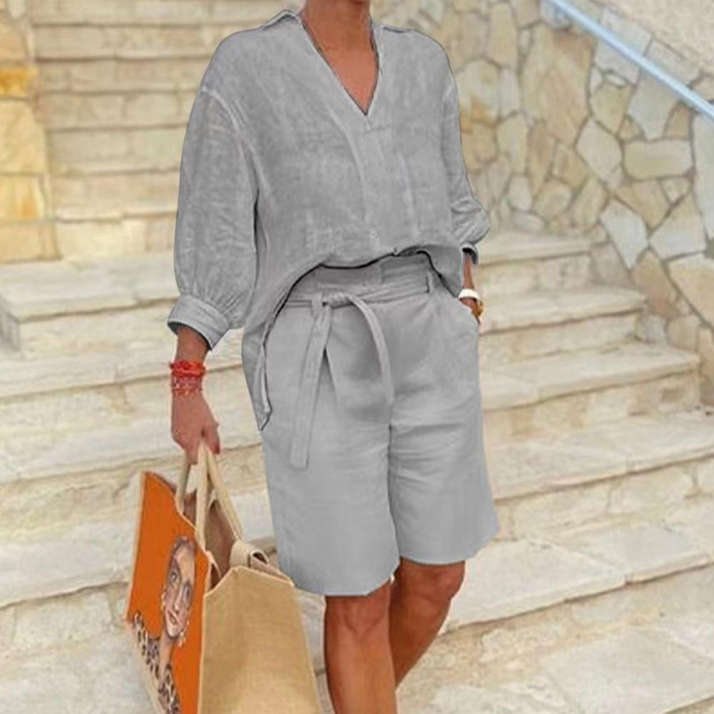 Sienna | Chic Two-Piece Set - Stylish Cotton-Linen Fabric for Effortless Comfort