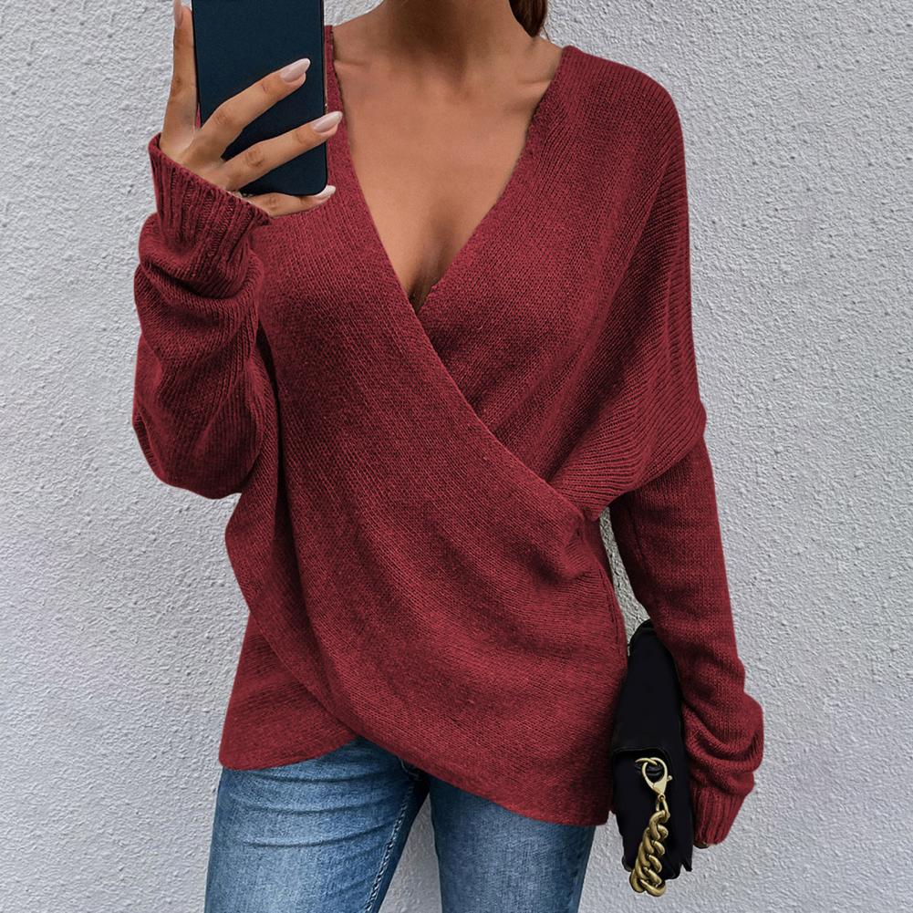 Celeste | Elegant V-Neck Long Sleeve Jumper - Stylish and Comfortable