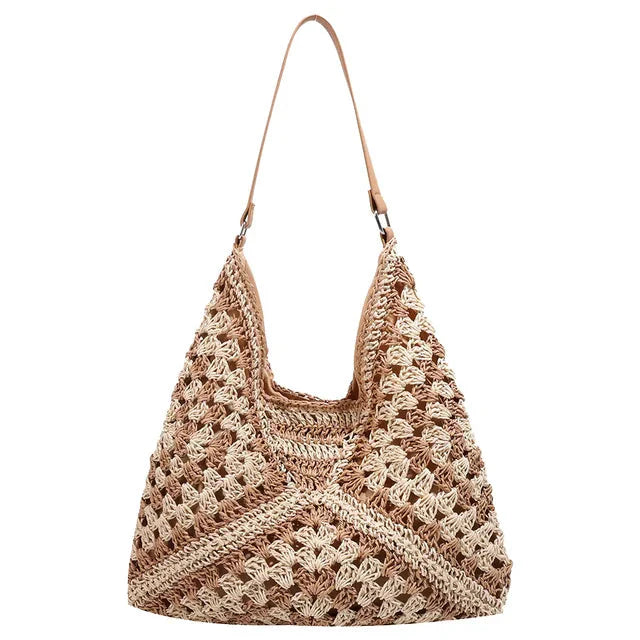 Seraphina | Straw Shoulder Bag with Handcrafted Elegance