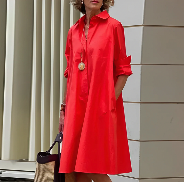 Women's Long Sleeve Midi Dress