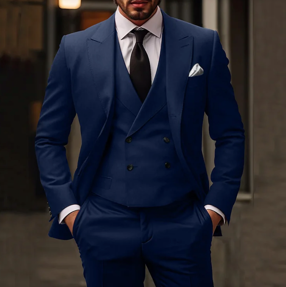 3 Piece Suit - Slim Fit Blazer with Waistcoat and Trousers