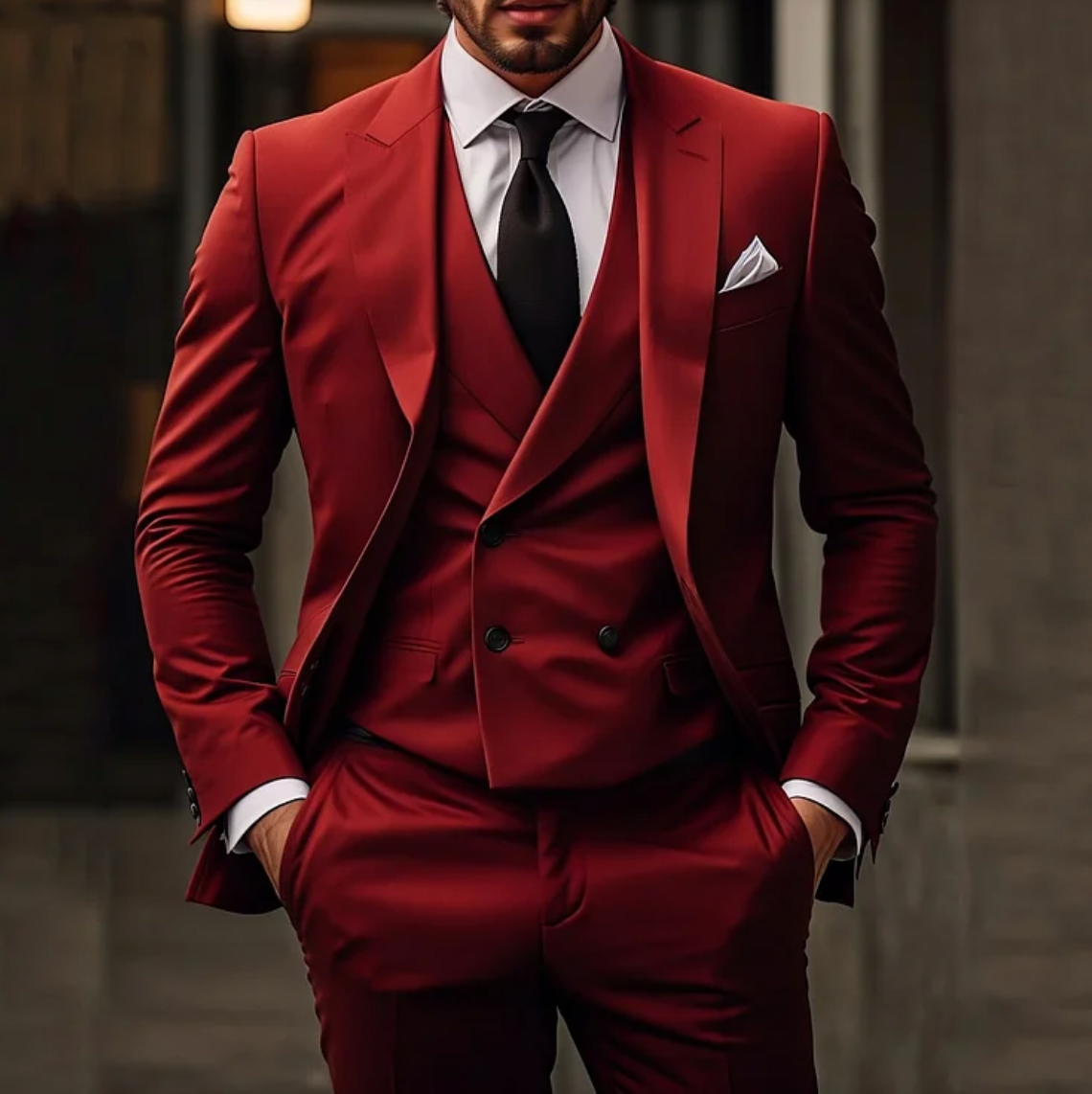 3 Piece Suit - Slim Fit Blazer with Waistcoat and Trousers