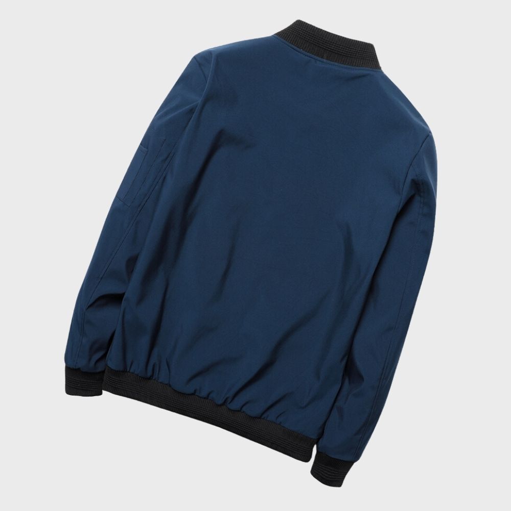 Bomber Jacket - Slim Fit with Zip Pocket Detail