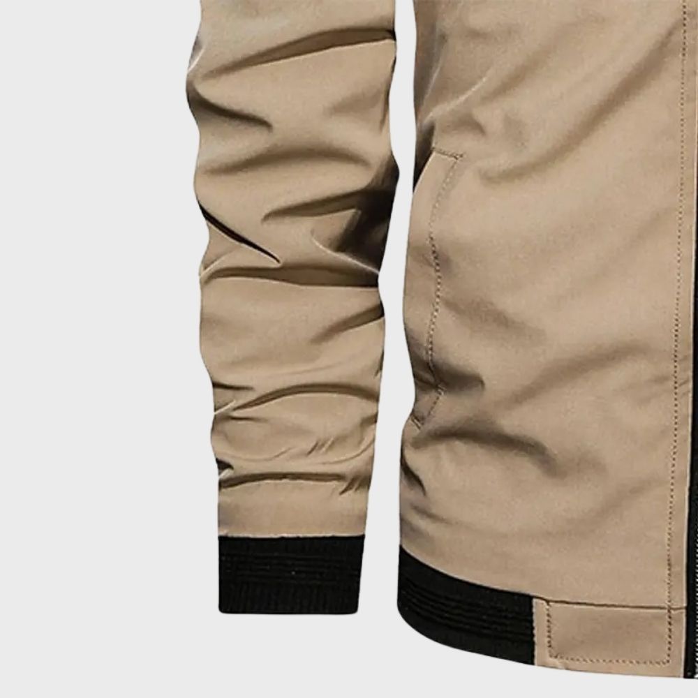 Bomber Jacket - Slim Fit with Zip Pocket Detail