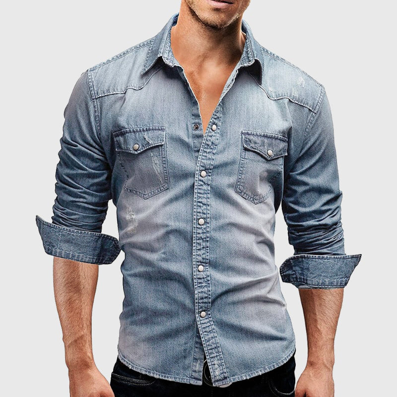 Men's Long Sleeve Denim Shirt