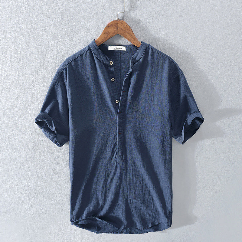 Men's Short Sleeve Henley Shirt