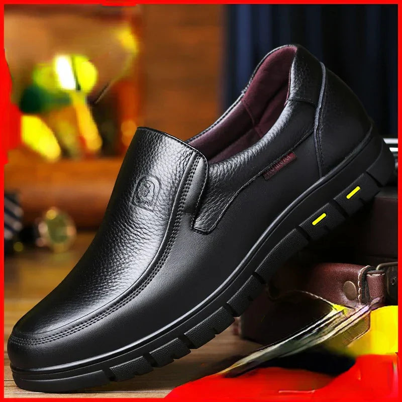 Slip On Loafers - Rounded Toe with Thick Sole Design