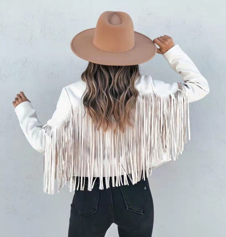 Fringe Jacket - Western Style with Lapel Collar