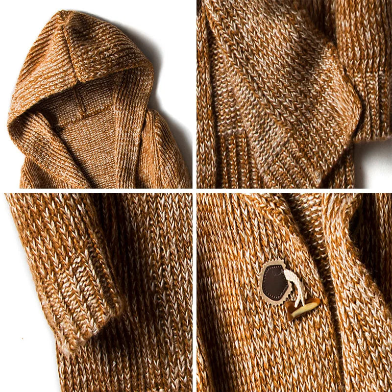 Hooded Cardigan - Toggle Front Closure