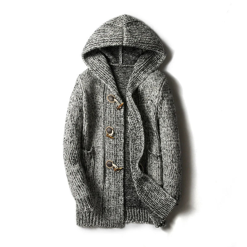 Hooded Cardigan - Toggle Front Closure