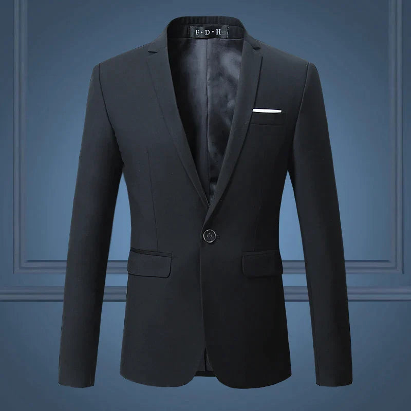 Formal Blazer Jacket - Classic Fit with Single Button