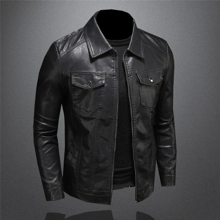 Rovian - a classic leather jacket designed for those who value sustainable style and premium craftsmanship