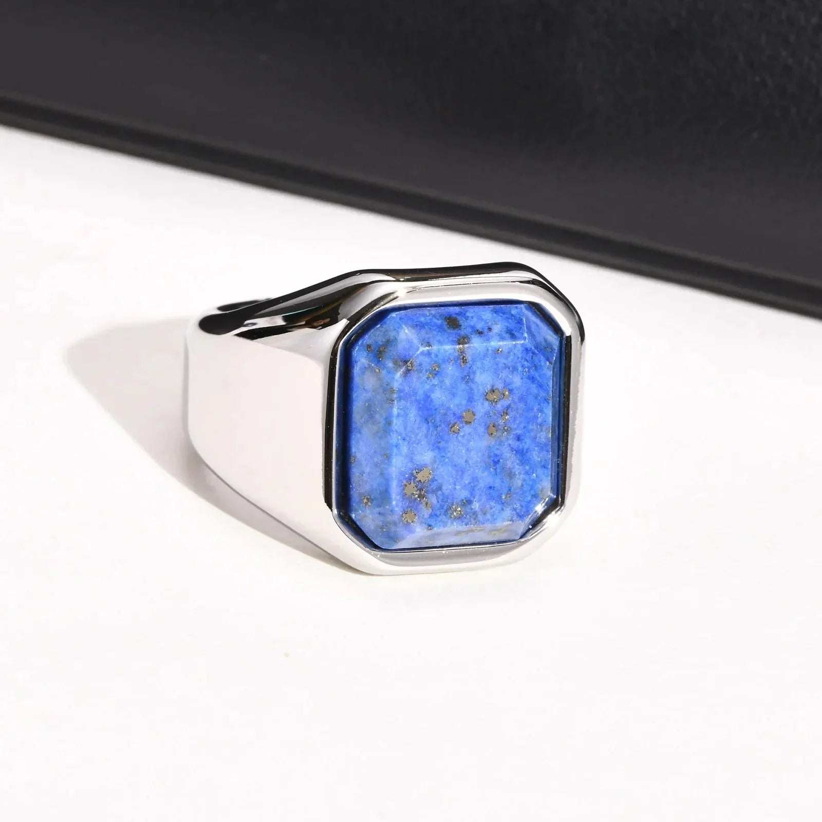 Thorne | Signet Ring with Striking Blue Stone Inlay and Durable Design